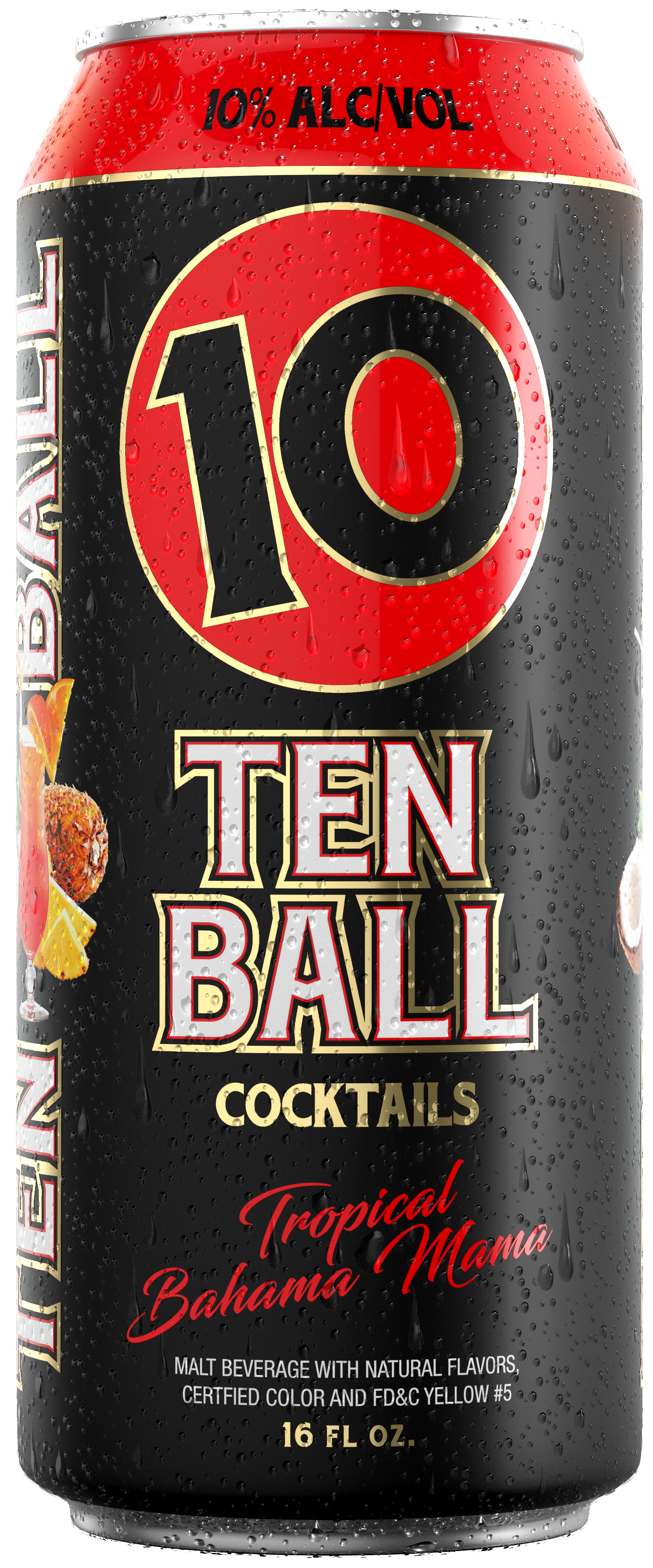 TenBall Hero Shots 16oz Tropical Front Wet