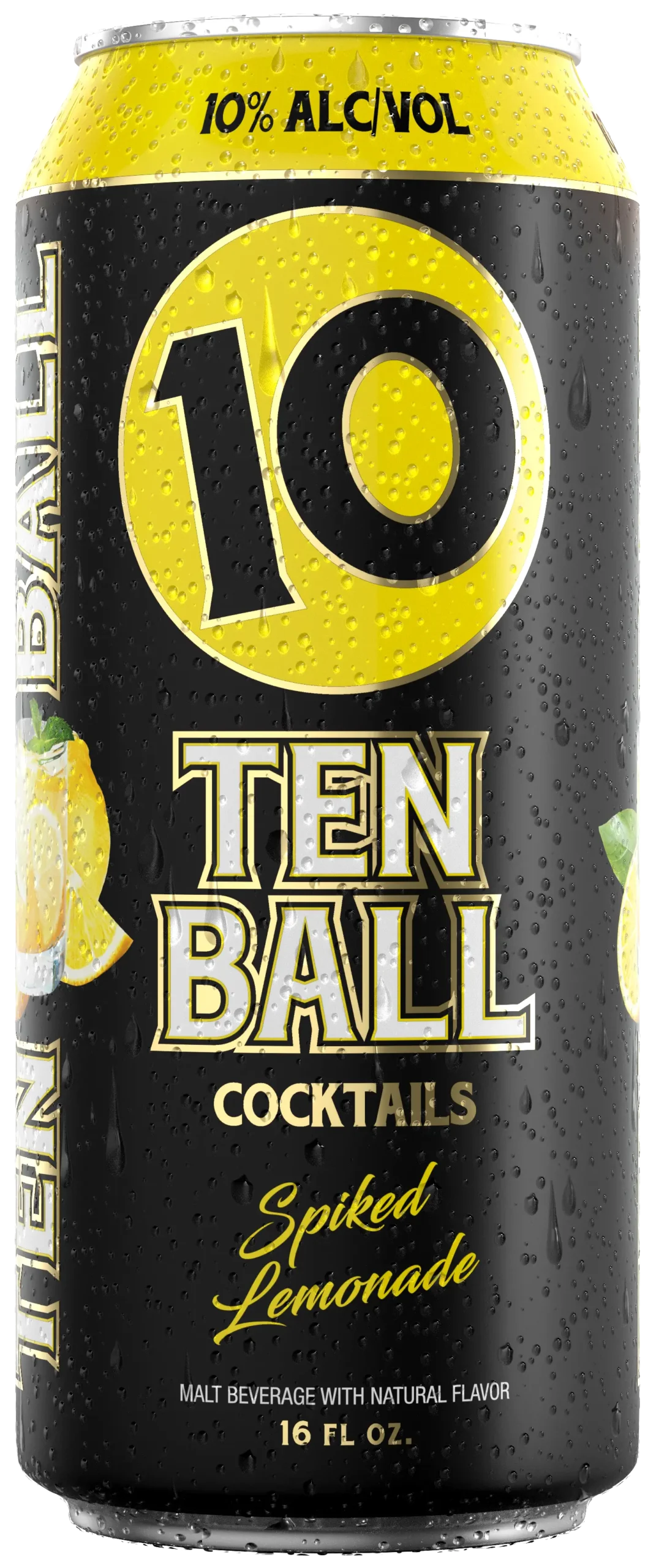 TenBall Hero Shots 16oz Lemonade Front Wet 1