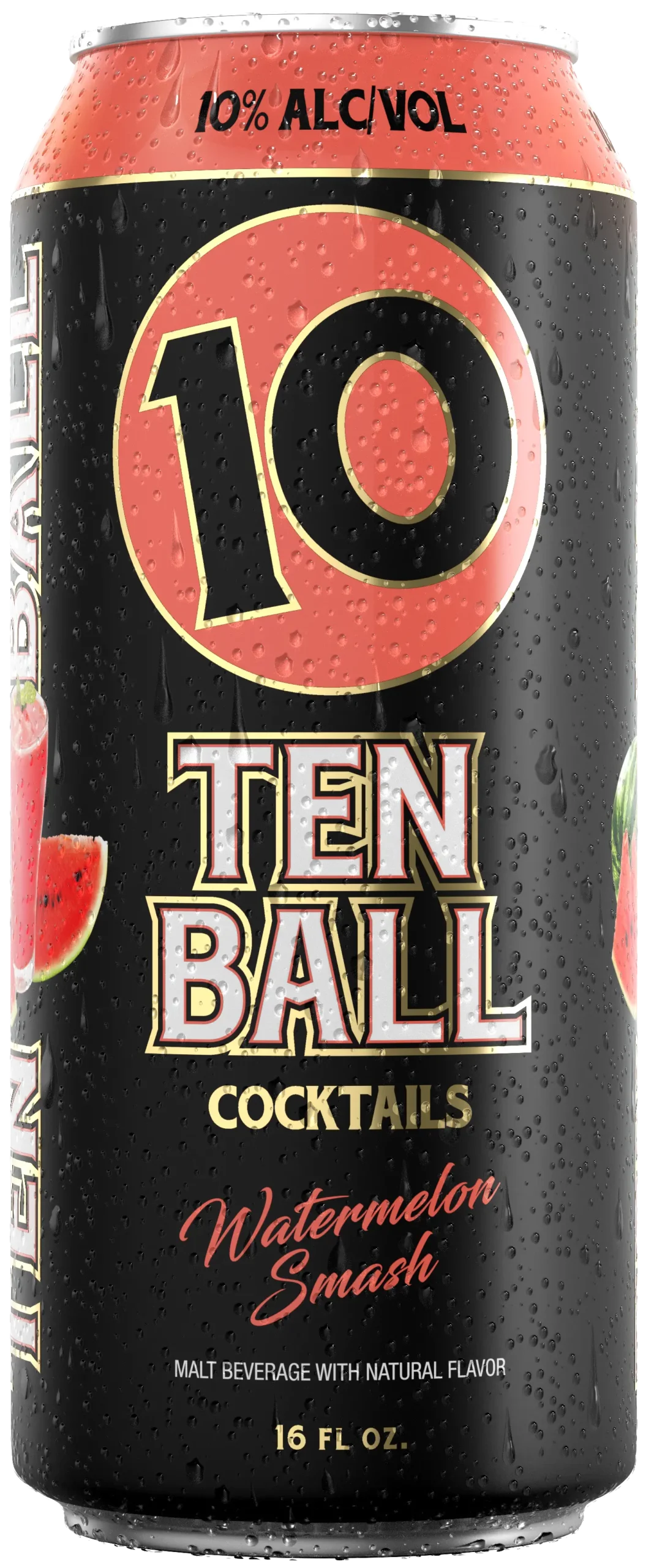 TenBall Hero Shots 16oz Watermelon Front Wet 2